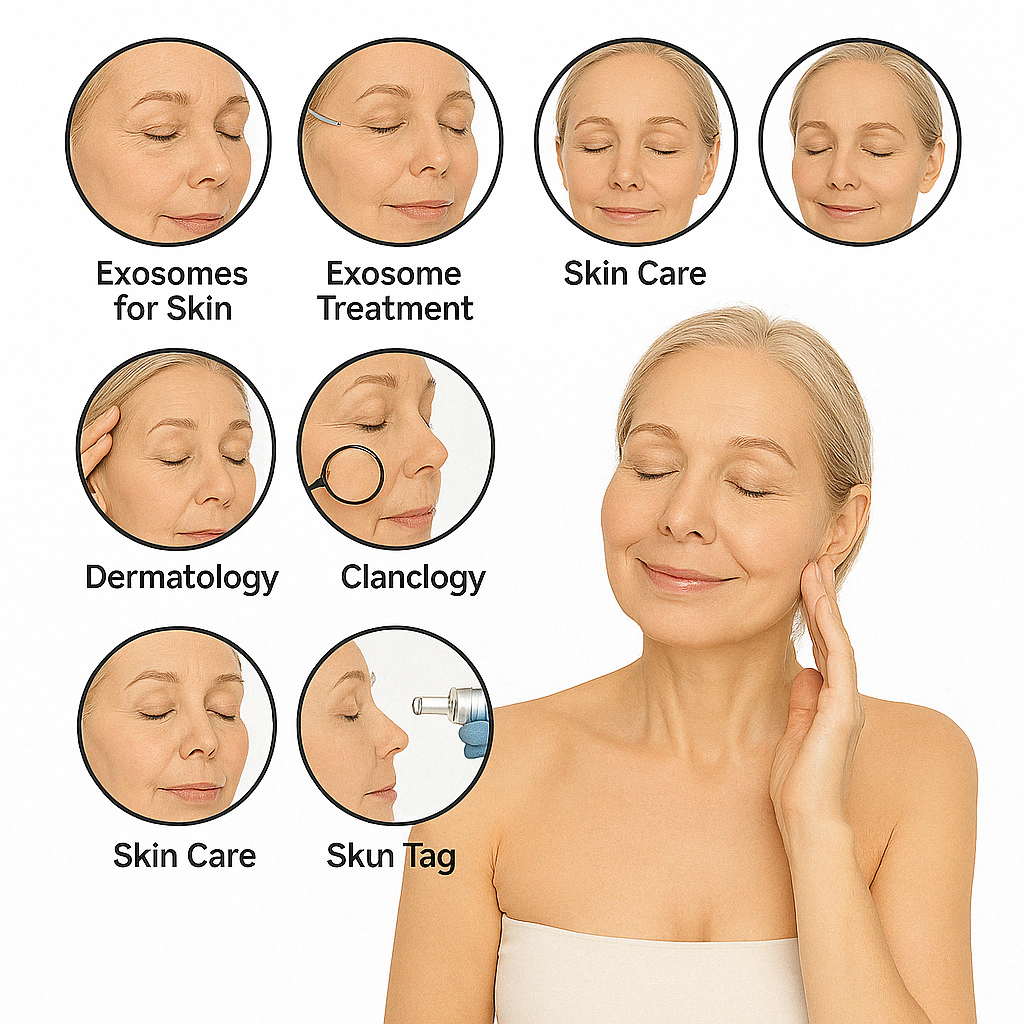 Exosomes For Skin Treatment, Exosome therapy for skin, Exosome facial treatment, Exosome skin rejuvenation, Exosome treatment for anti-aging, Exosomes in dermatology