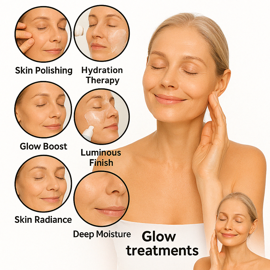 Glow skin treatment, Glowing skin facial, Skin brightening treatment, Radiant skin treatment, Skin glow therapy, Best treatment for glowing skin
